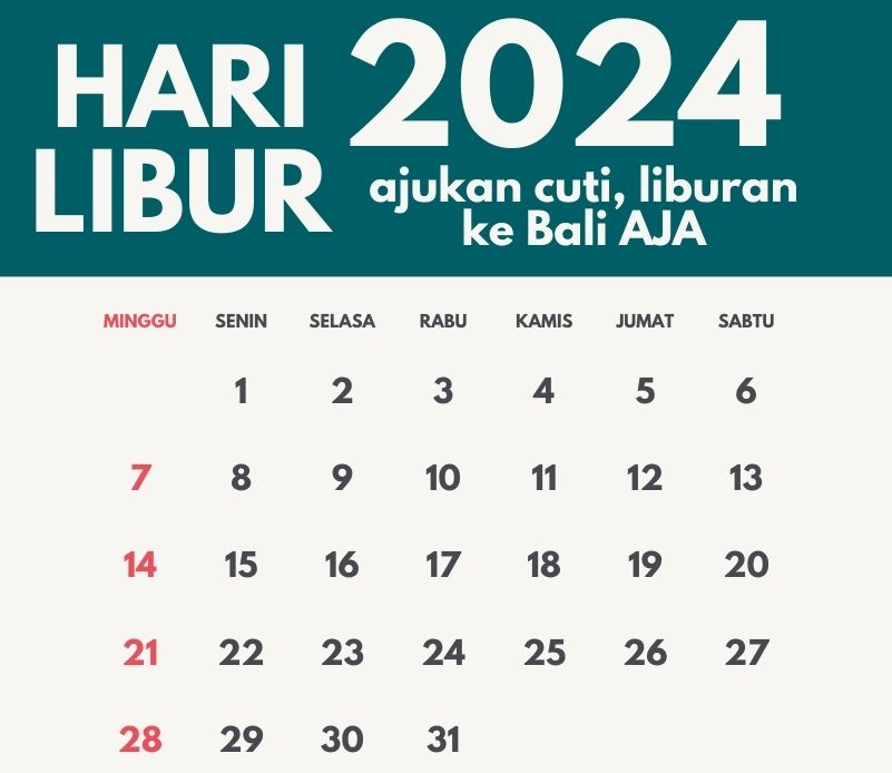 Hari Libur 2024, Ajukan Cuti Jalan – Jalan ke Bali&nbsp;Aja